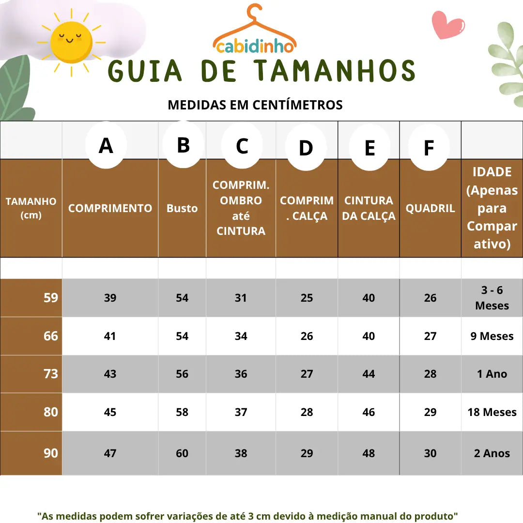 Guia de Tamanhos