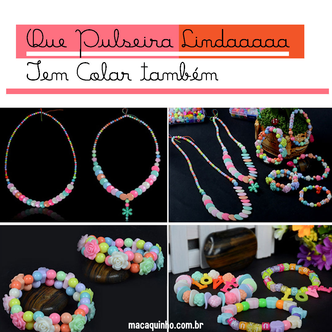 Pulseira Infantil Faça Você Mesmo Arco Iris - Deca