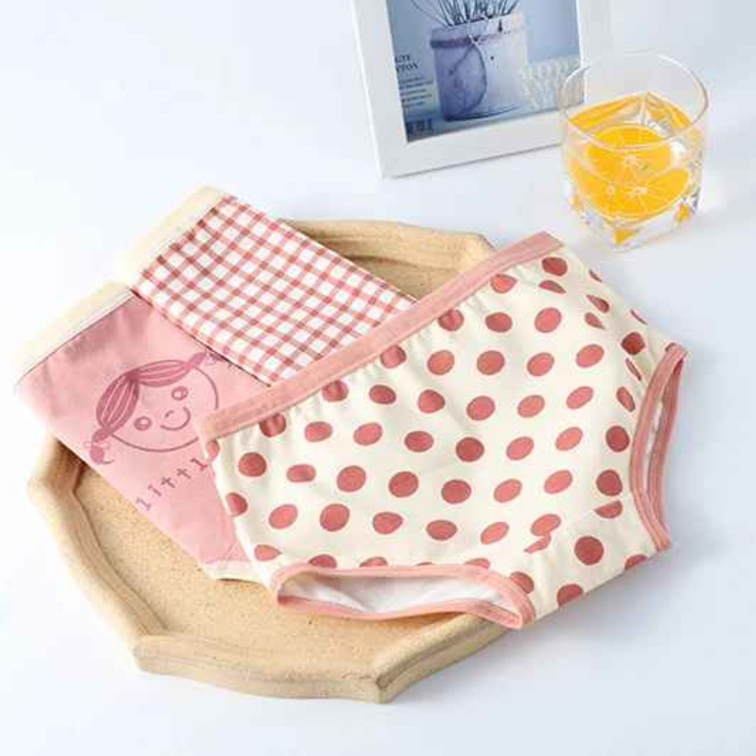 Kit Calcinha Crianças Floral 3 Peças - Cabintima
