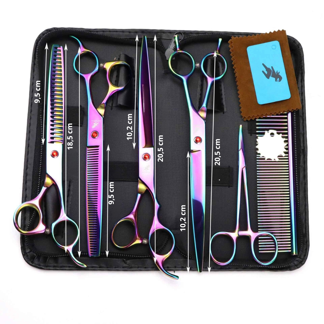 Kit Tesoura de Corte Cabelo e Tosa de Cães - Bidus