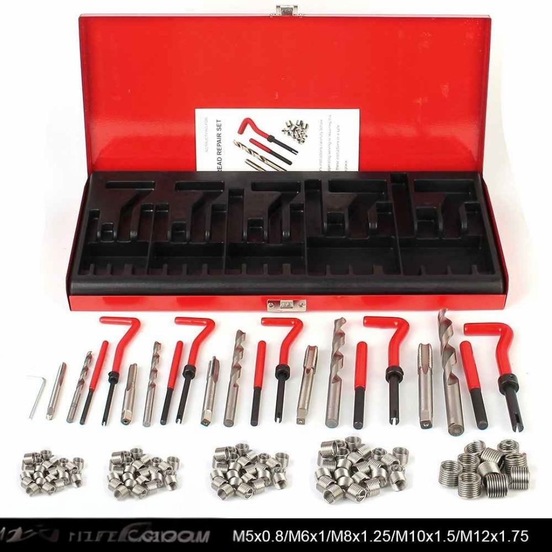 kit Ferramenta de Broca para Reparo de Rosca - MotorRepar