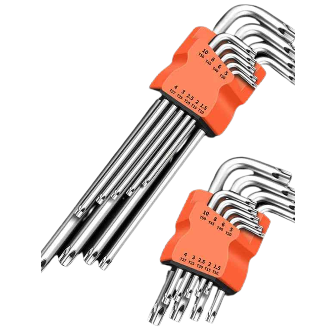 Kit Chave Torx Hexágono Hex 9 Peças - Tarkus