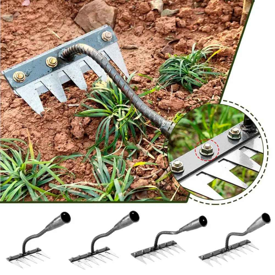 Rastelo de Aço Capina Agricola e Jardim de 5 6 7 8 Dentes - Henriqs