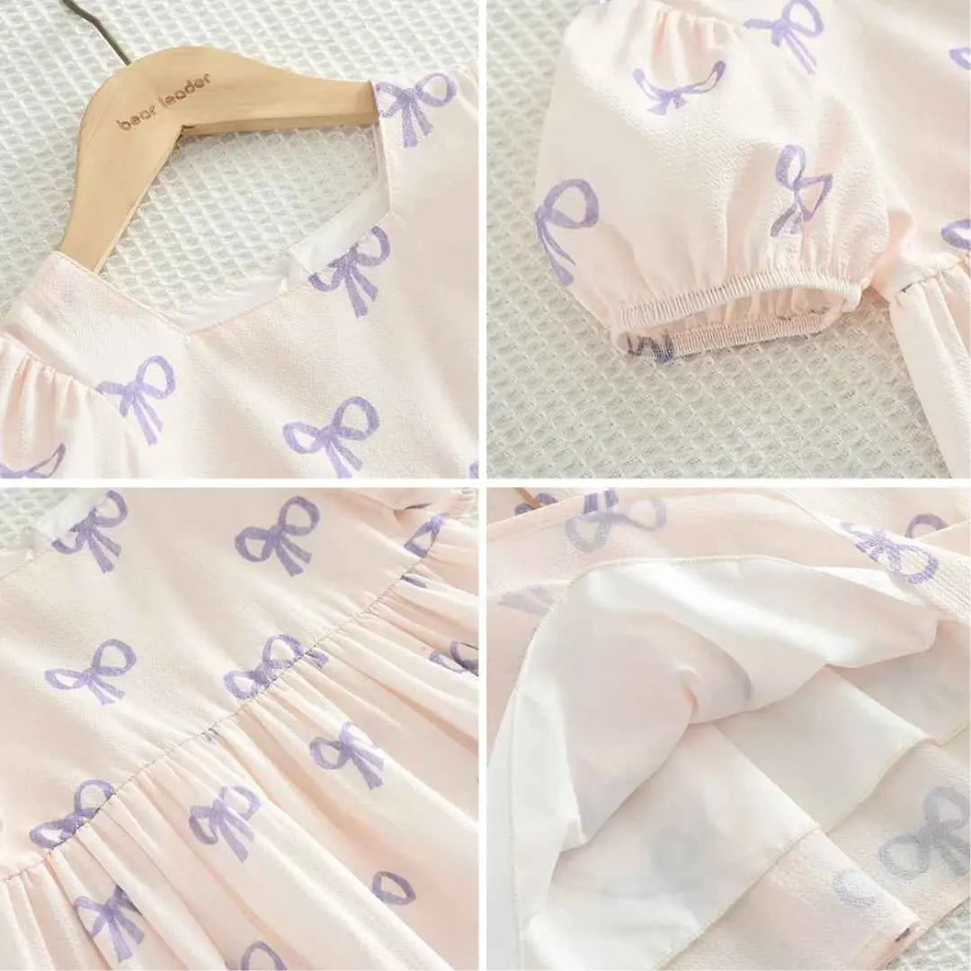 Vestido Infantil Estampa de Laços - Penelope