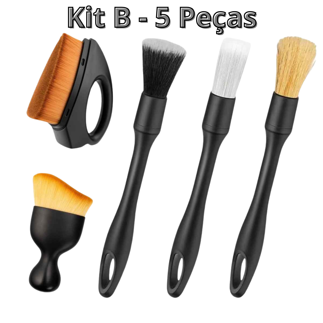 Kit de Escova para Detalhamento de Limpeza 4-5 Peças - Detailspen