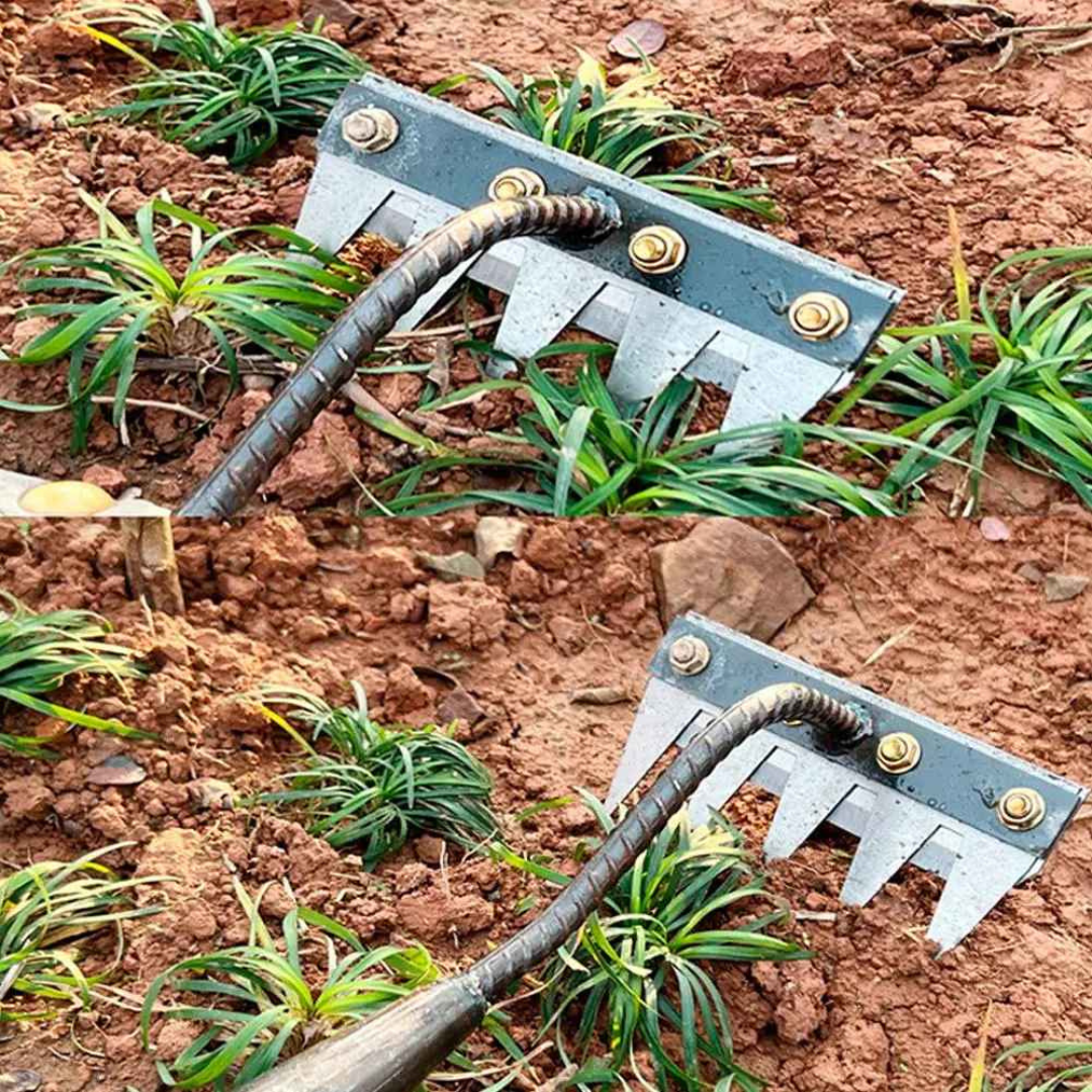 Rastelo de Aço Capina Agricola e Jardim de 5 6 7 8 Dentes - Henriqs