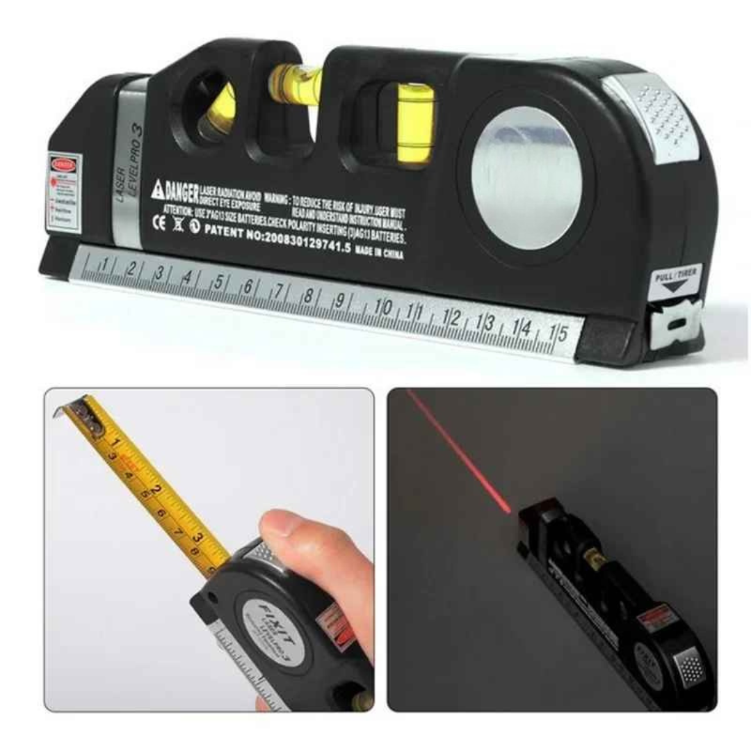 Nível a Laser e Trena Pro 3 -Gravox