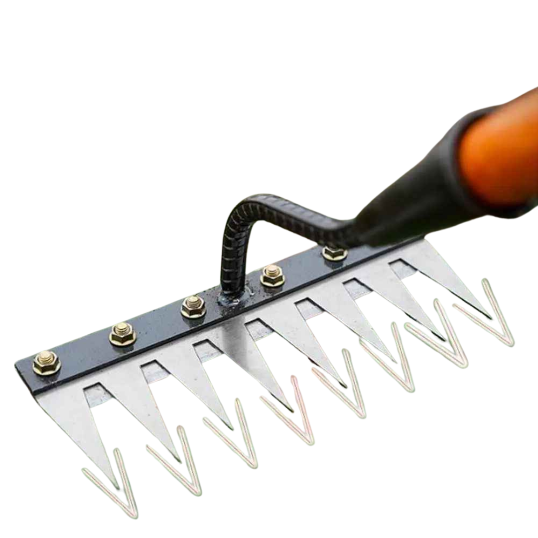 Rastelo de Aço Capina Agricola e Jardim de 5 6 7 8 Dentes - Henriqs