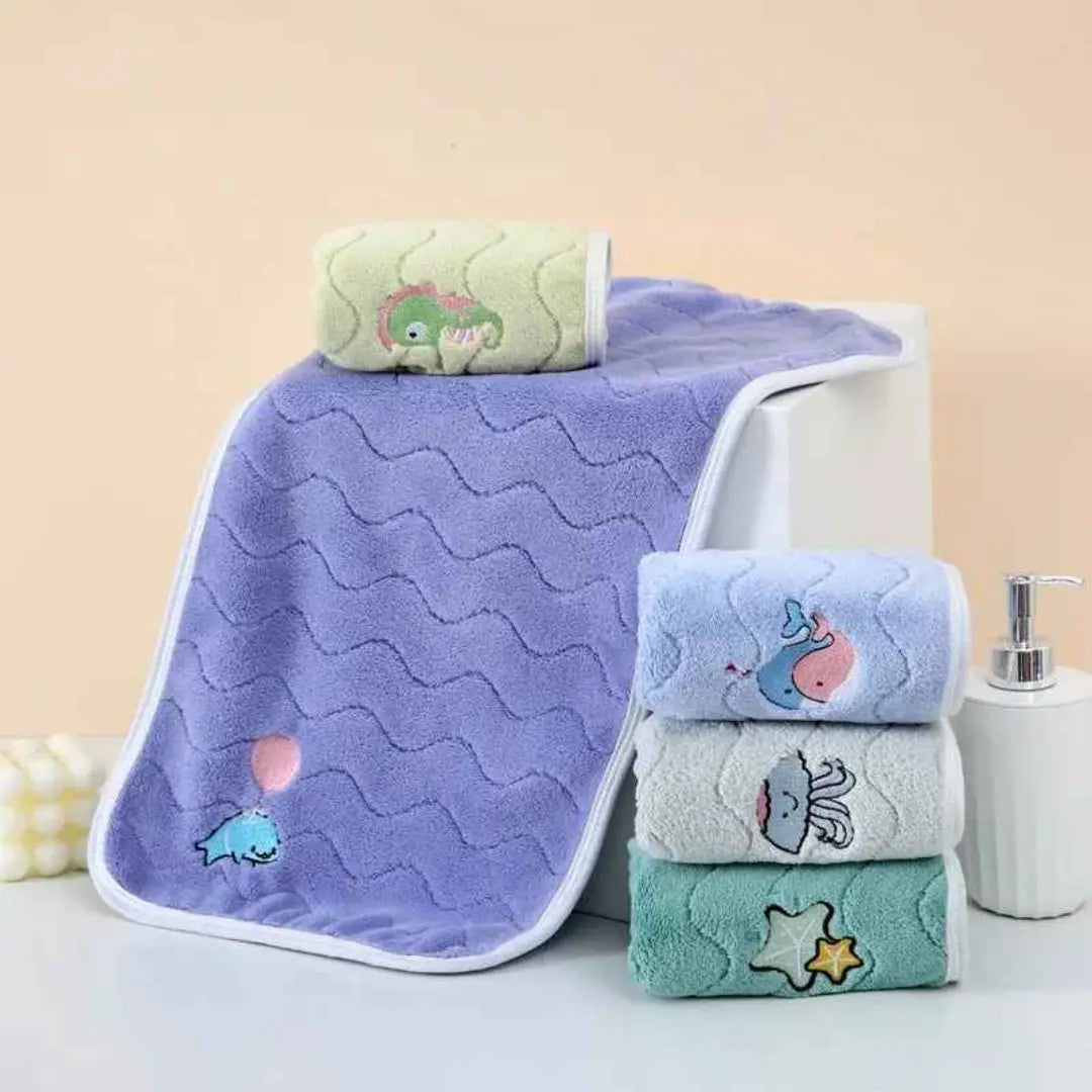 Kit Toalha de Banho em Veludo Coral Macia Absorvente e Confortável 3 Peças - Levi