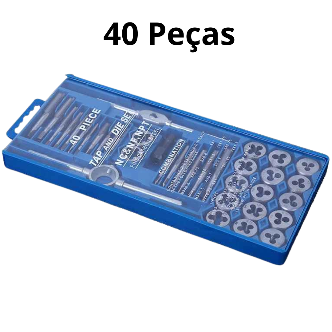 Kit de Machos e Cossinetes Métricos para Roscas - Ironrosk