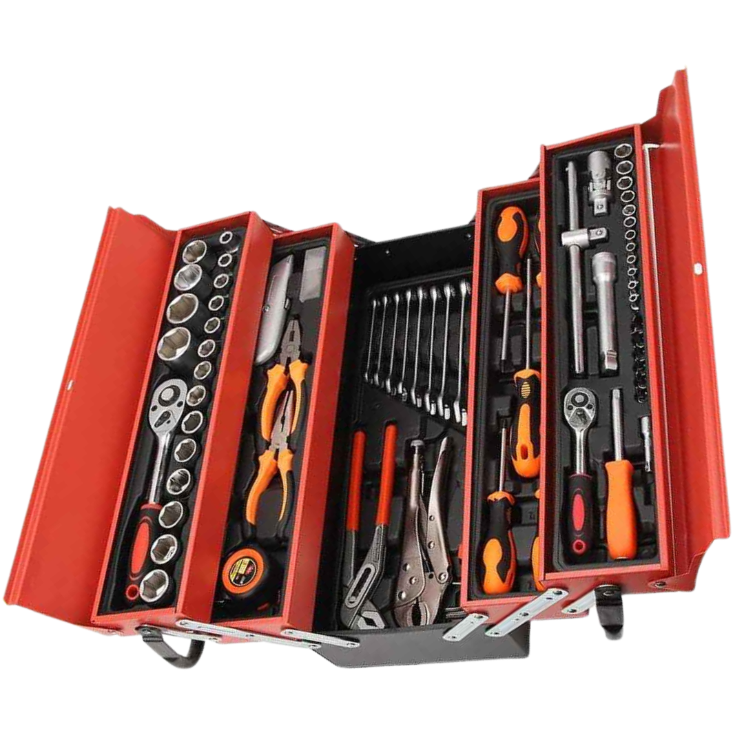 Kit Caixa Completa de Chave Catraca Soquete 85 Peças - Boxkey