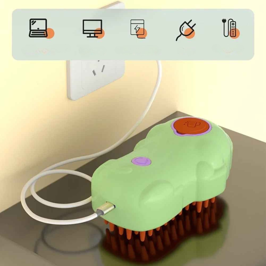 Escova de Banho Higiênico e Limpeza Recarregável 3 em 1 - Rexbrush