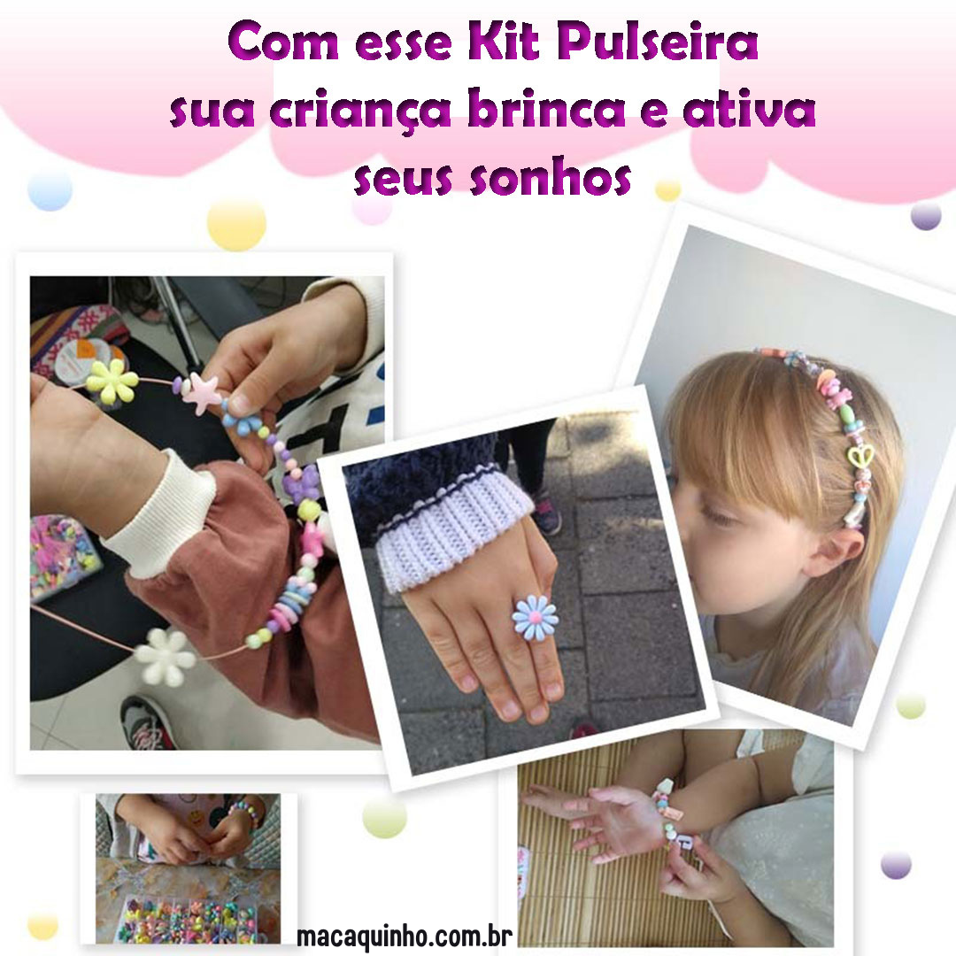Pulseira Infantil Faça Você Mesmo Arco Iris - Deca