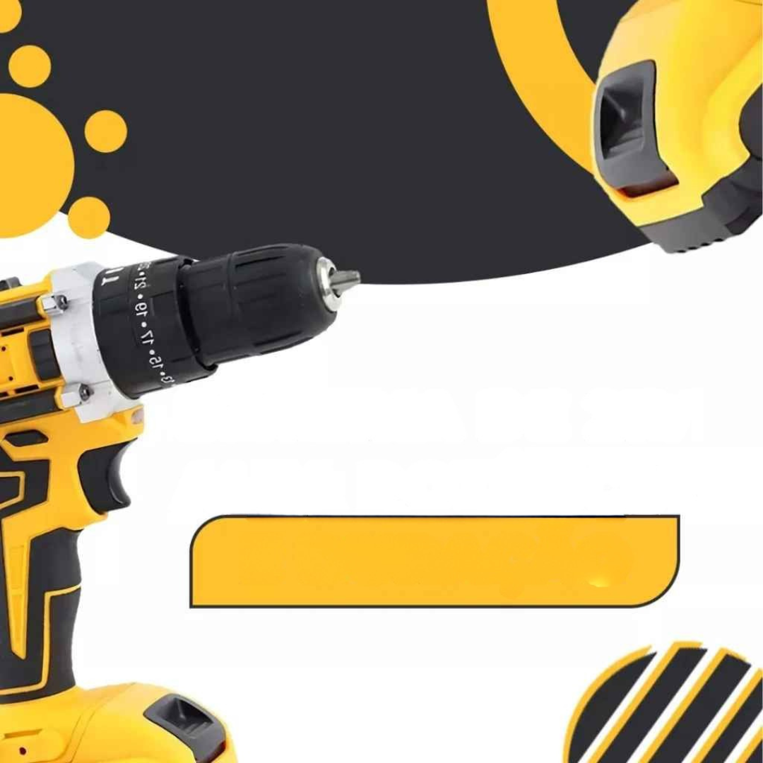Furadeira e Parafusadeira 02 Bateria, 21Volts com kit Acessórios - Tarkon