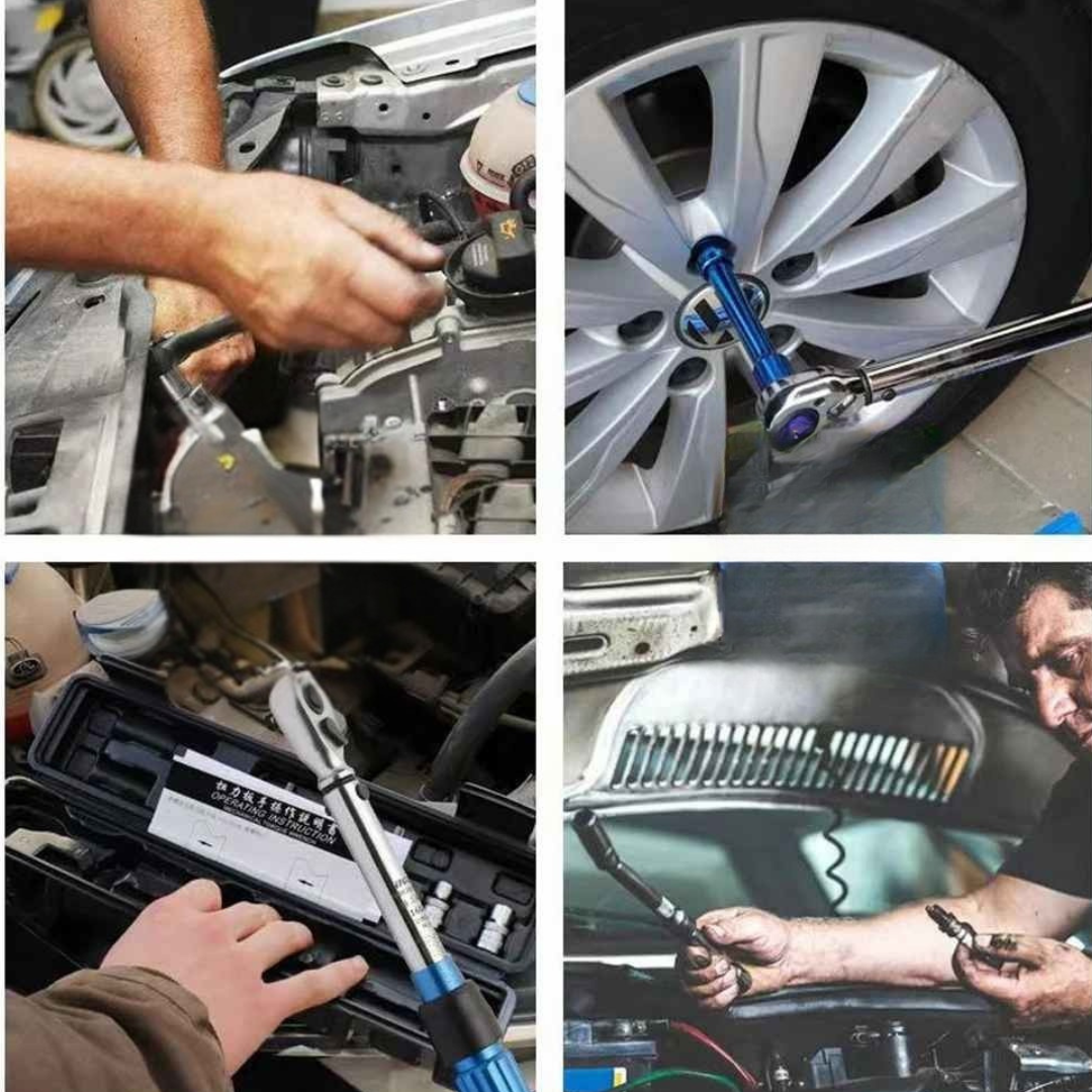 Kit de Chave de Torque Ajustável de Precisão com Catraca - Torkkey