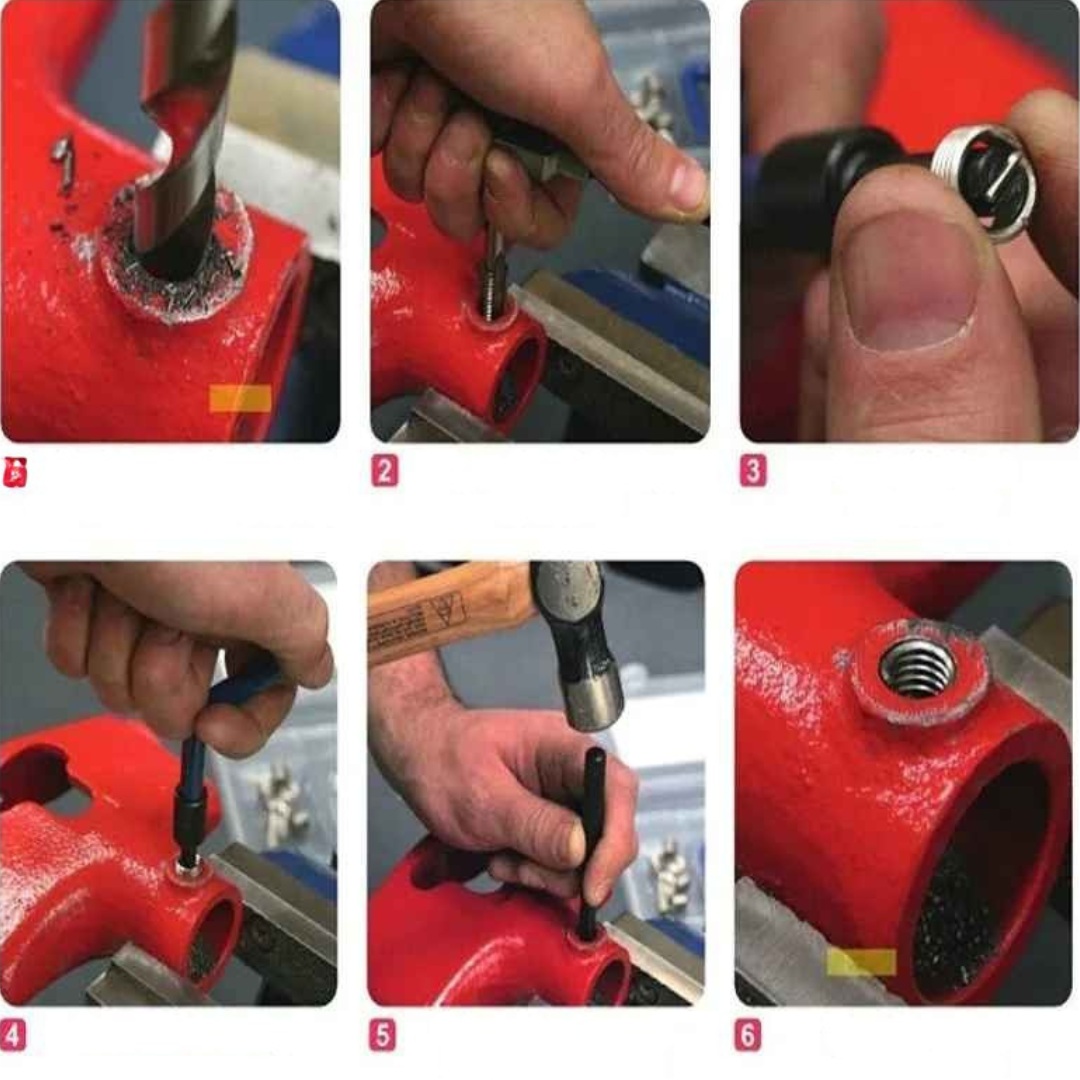 kit Ferramenta de Broca para Reparo de Rosca - MotorRepar
