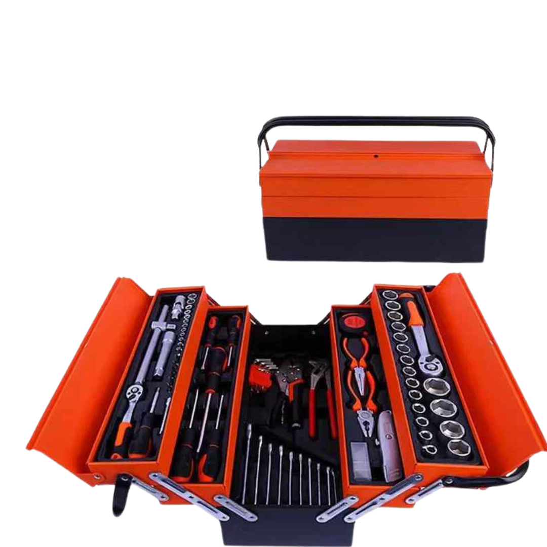 Kit Caixa Completa de Chave Catraca Soquete 85 Peças - Boxkey