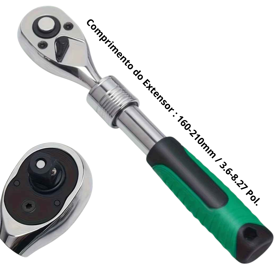 Kit Chave de Soquete e Chave de Catraca 1/4 e 3/8 - Soquetools