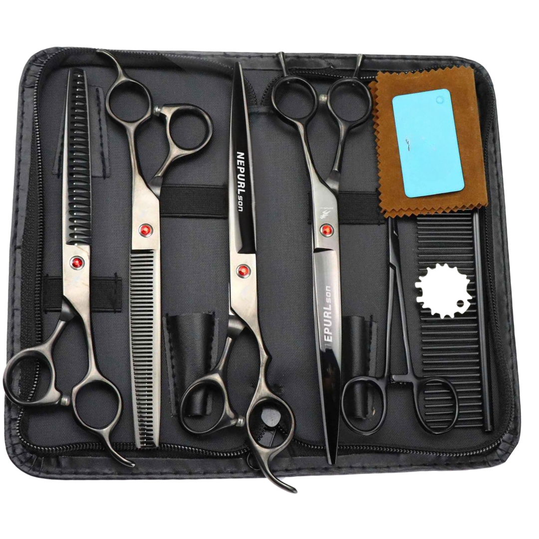 Kit Tesoura de Corte Cabelo e Tosa de Cães - Bidus
