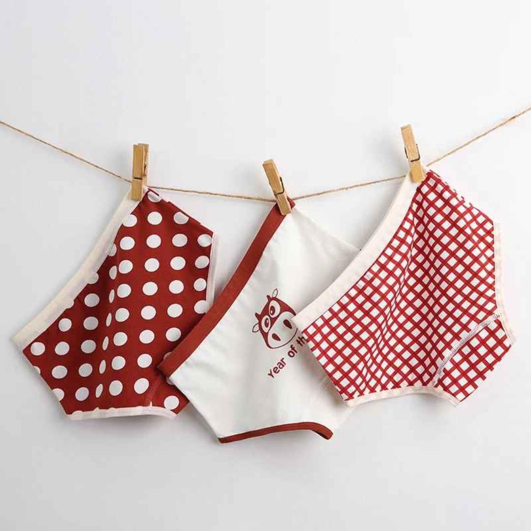 Kit Calcinha Crianças Floral 3 Peças - Cabintima