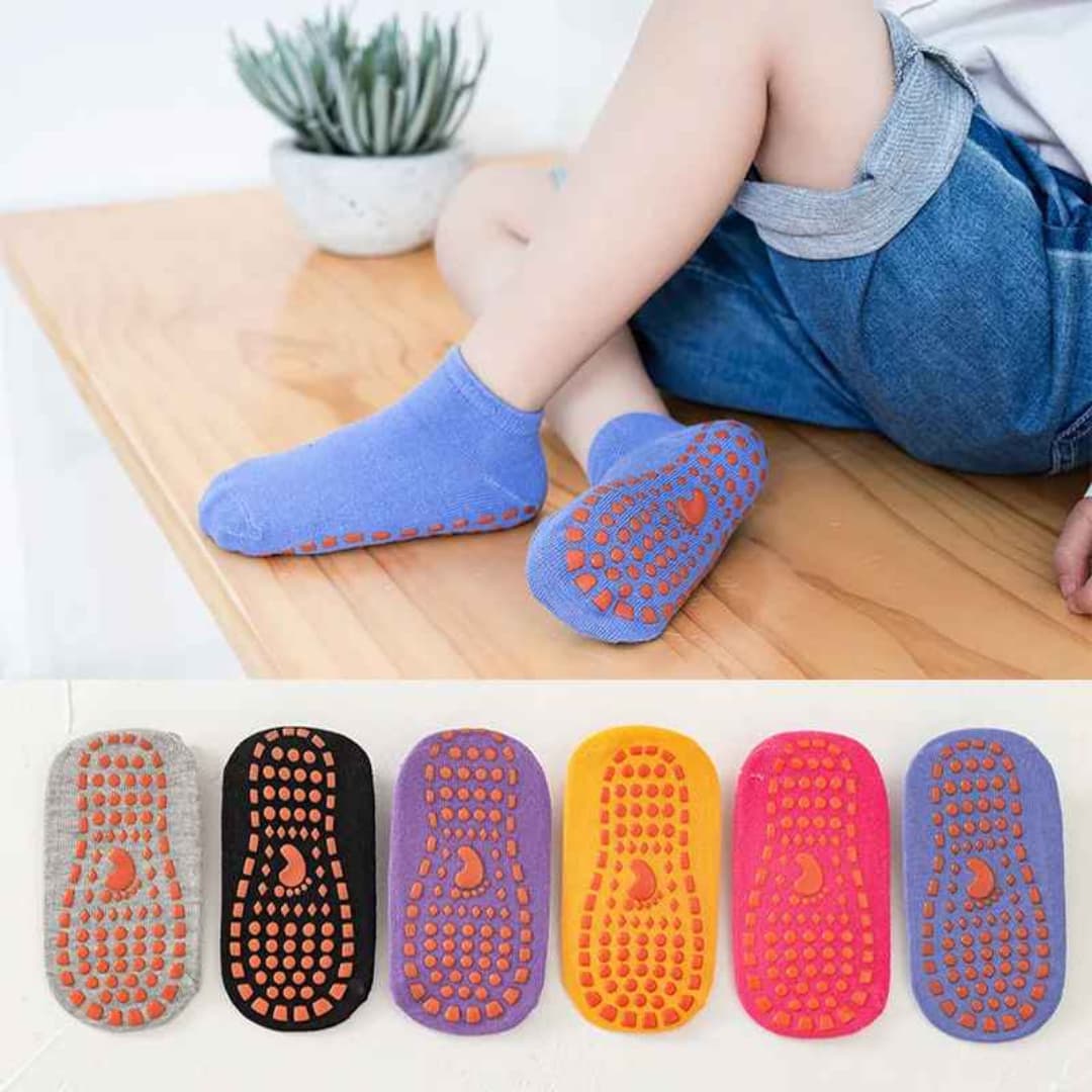 Kit Meias Antiderrapantes Algodão Elasticidade 8 Pares - Sockfoot