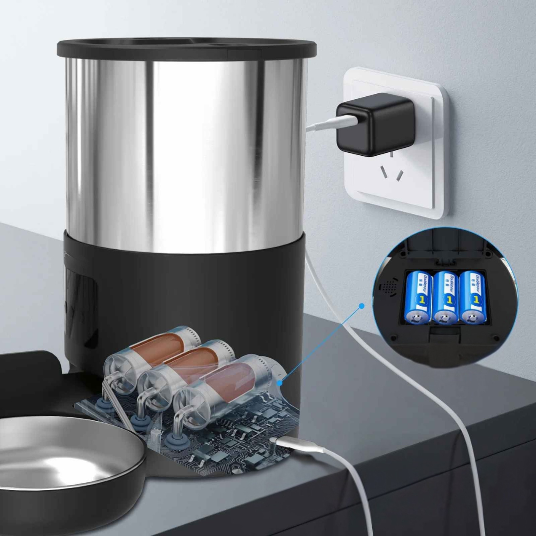 Comedouro Automático para Animais de Estimação de 5 Litros com Microfone - Laralarissa