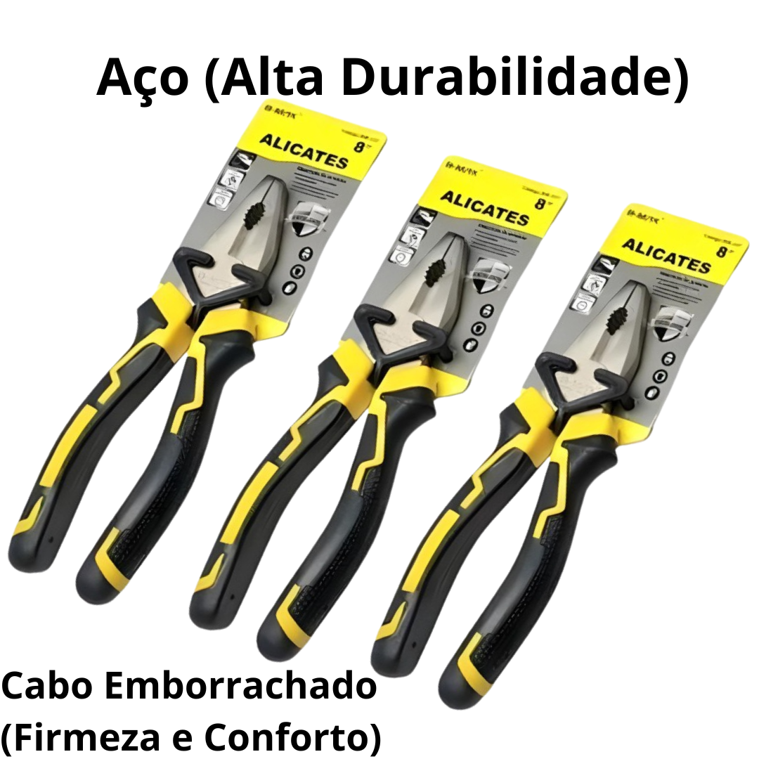 Alicate Universal Profissional Aço Emborrachado Uso Geral Jhony