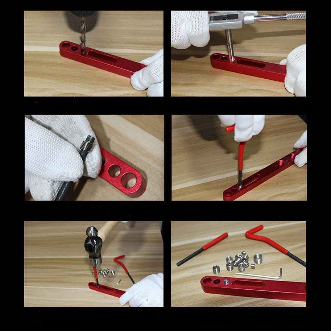 kit Ferramenta de Broca para Reparo de Rosca - MotorRepar