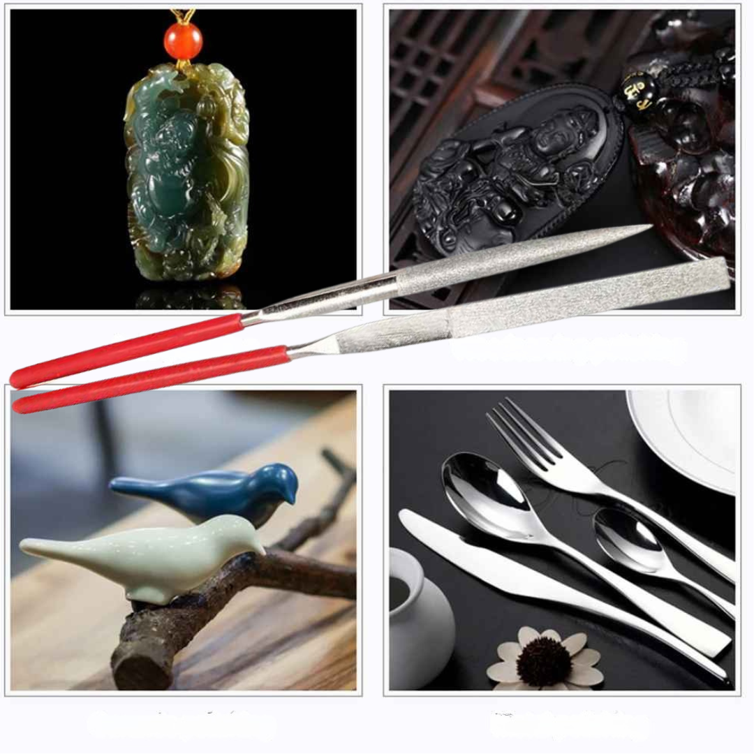Kit Lima Grosa Agulha Cerâmica Madeira - Limmoldu
