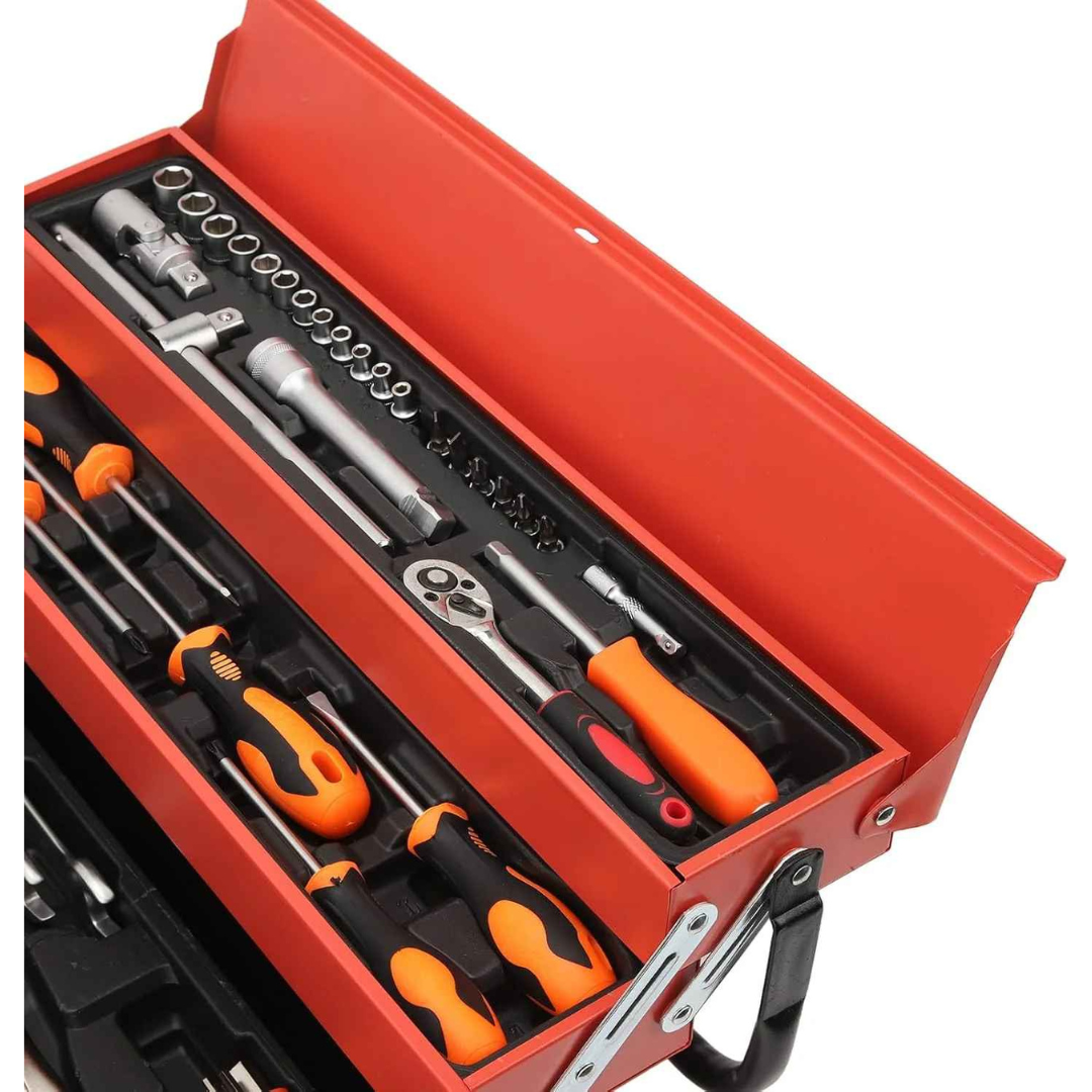 Kit Caixa Completa de Chave Catraca Soquete 85 Peças - Boxkey