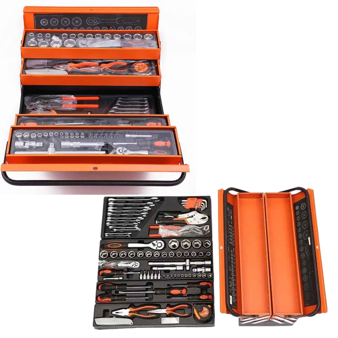 Kit Caixa Completa de Chave Catraca Soquete 85 Peças - Boxkey
