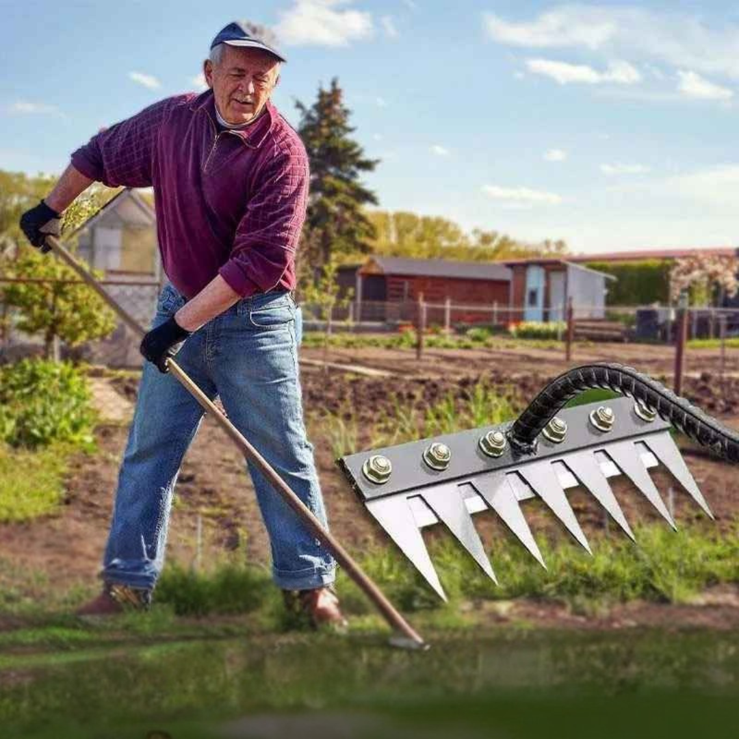 Rastelo de Aço Capina Agricola e Jardim de 5 6 7 8 Dentes - Henriqs