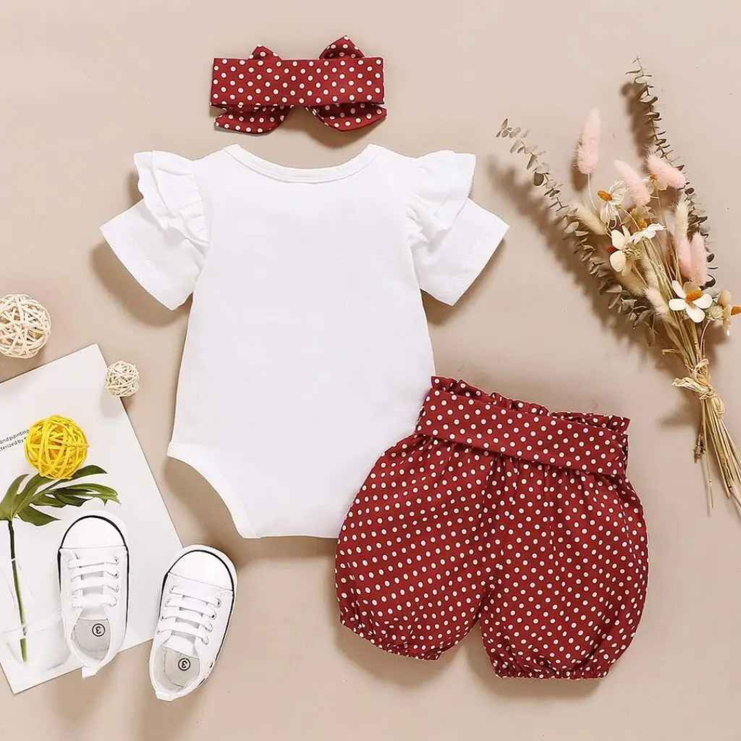 Conjunto Body com Cintura Elástica com Nó de Laço, 3 Peças - Lunelle