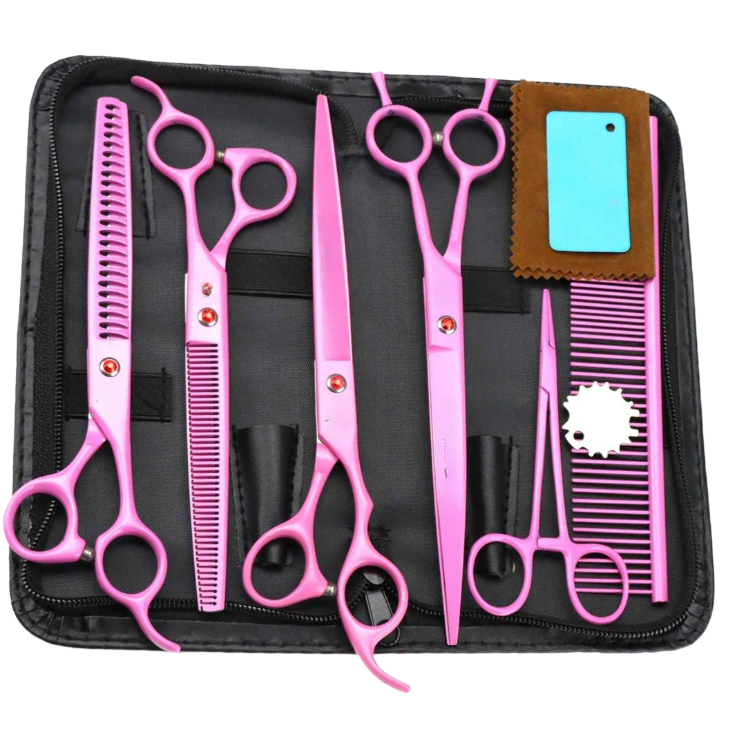 Kit Tesoura de Corte Cabelo e Tosa de Cães - Bidus