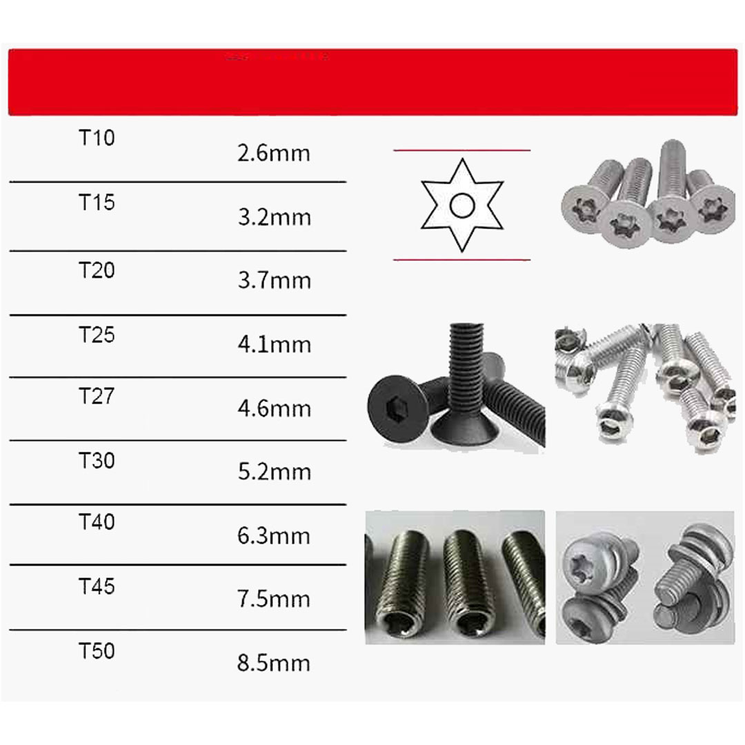 Kit Chave Torx Hexágono Hex 9 Peças - Tarkus