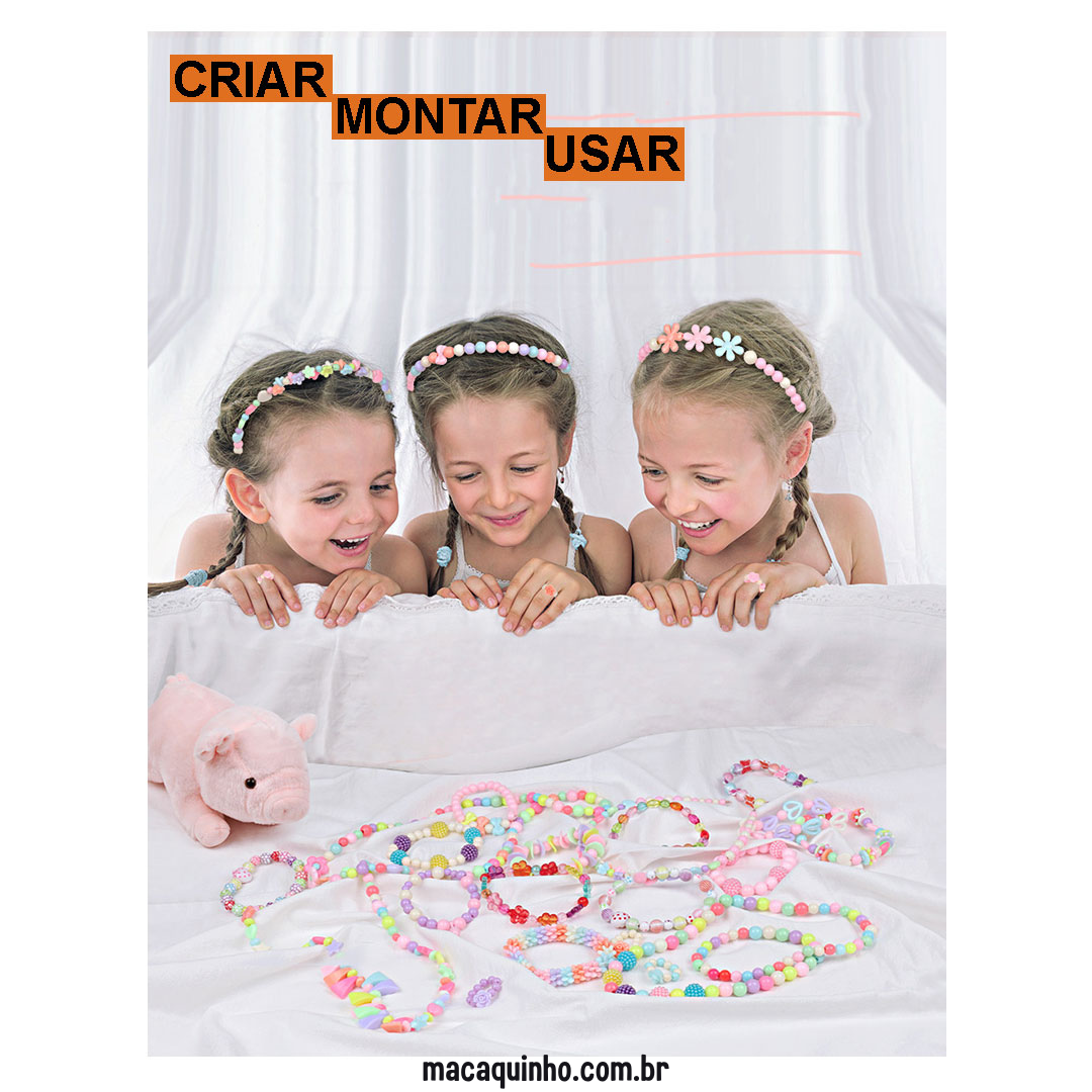 Pulseira Infantil Faça Você Mesmo Arco Iris - Deca