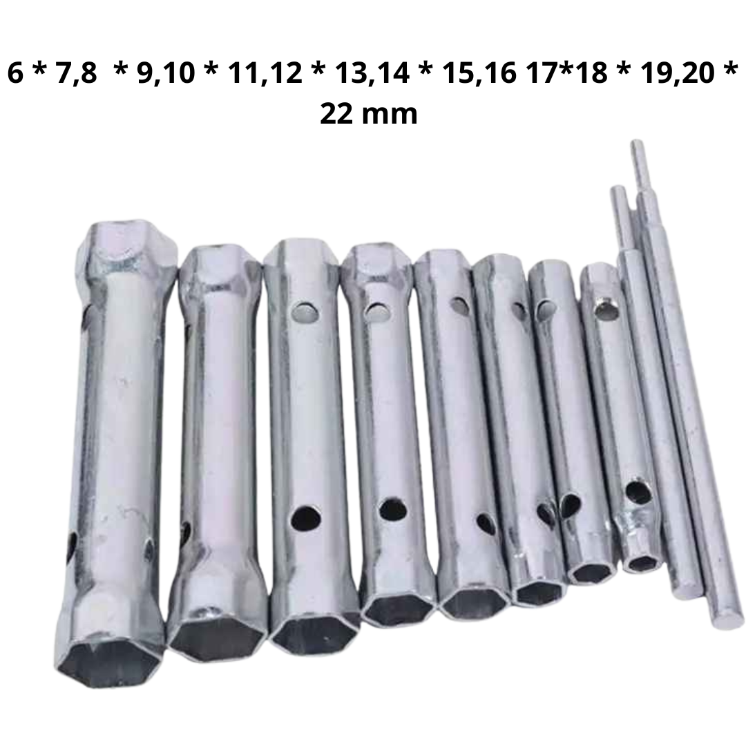 Conjunto de Chaves Tubulares Métricas 6-22mm - 10 peças - Soquetools