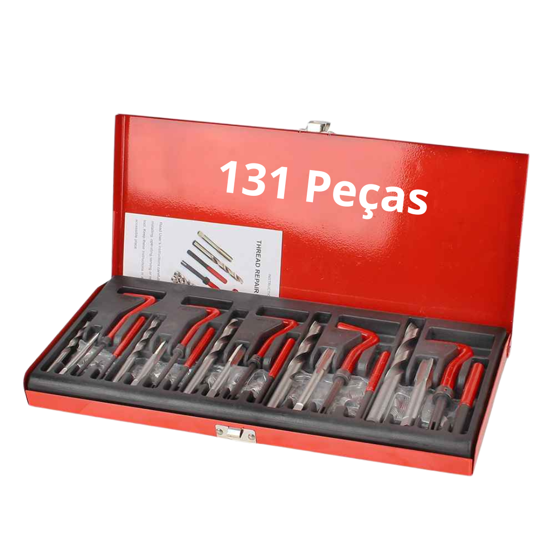 kit Ferramenta de Broca para Reparo de Rosca - MotorRepar