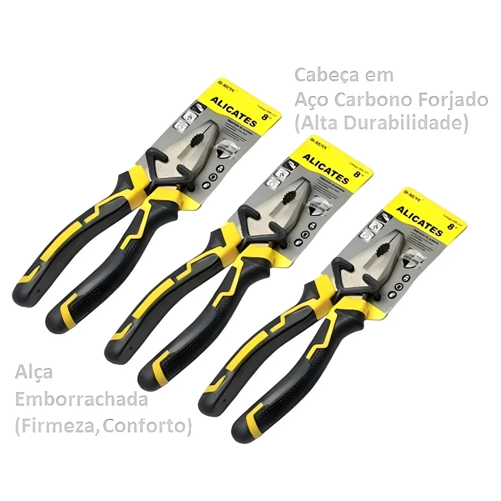 Alicate Universal Profissional de Aço 8"