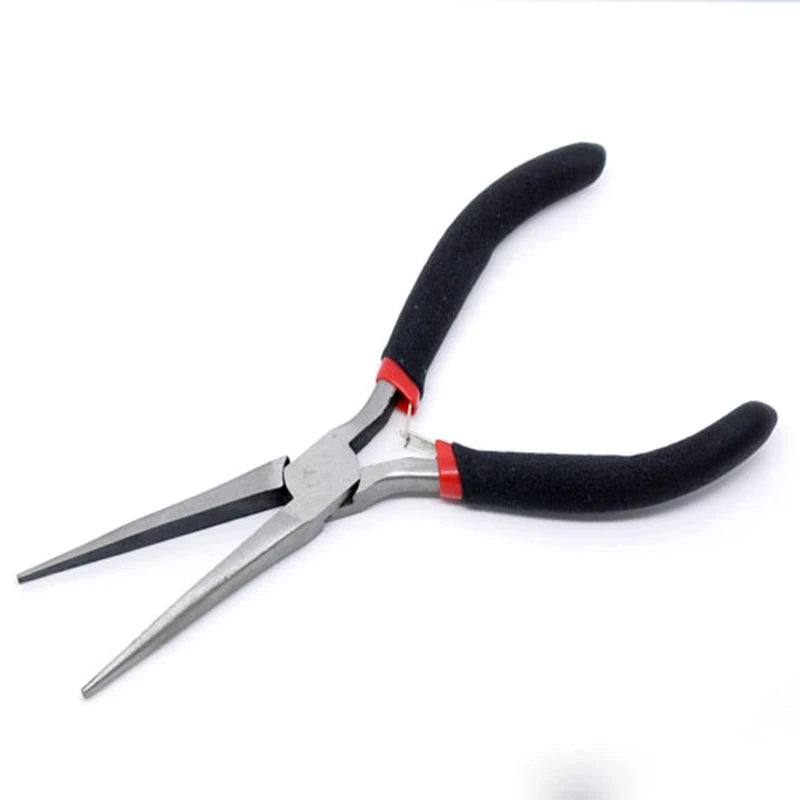 Alicate de nariz longo multifuncional com alça preta, para corte, fixação, descascamento, eletricista, reparo, ferramentas manuais de alta qualidade