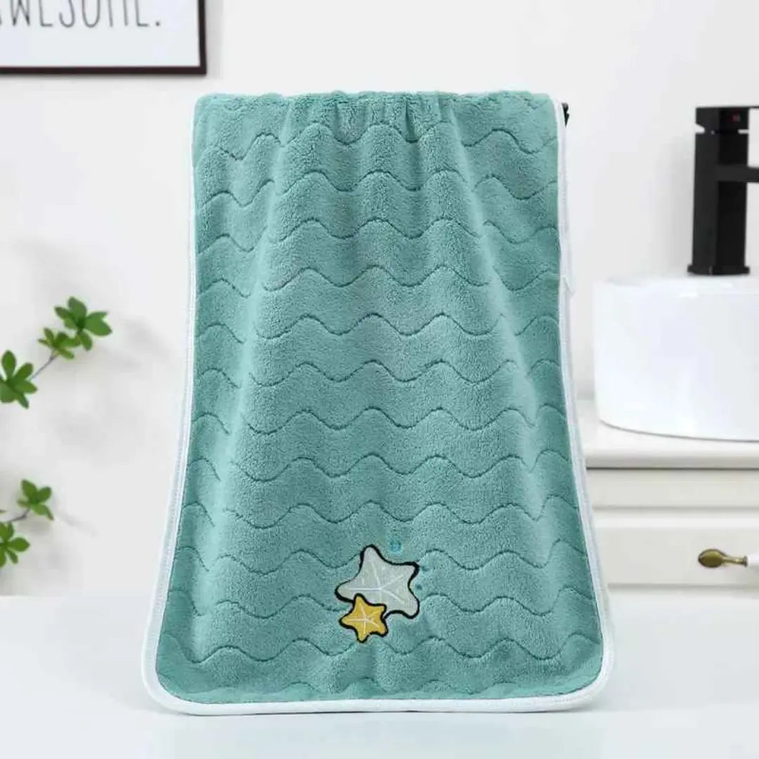 Kit Toalha de Banho em Veludo Coral Macia Absorvente e Confortável 3 Peças - Levi