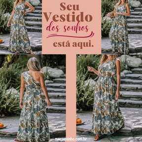 Vestido De Pescoço De Um Ombro Indónesia