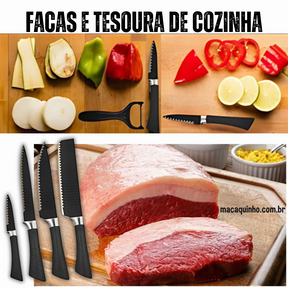 Kit Facas & Tesouras De Cozinha ISOLIN