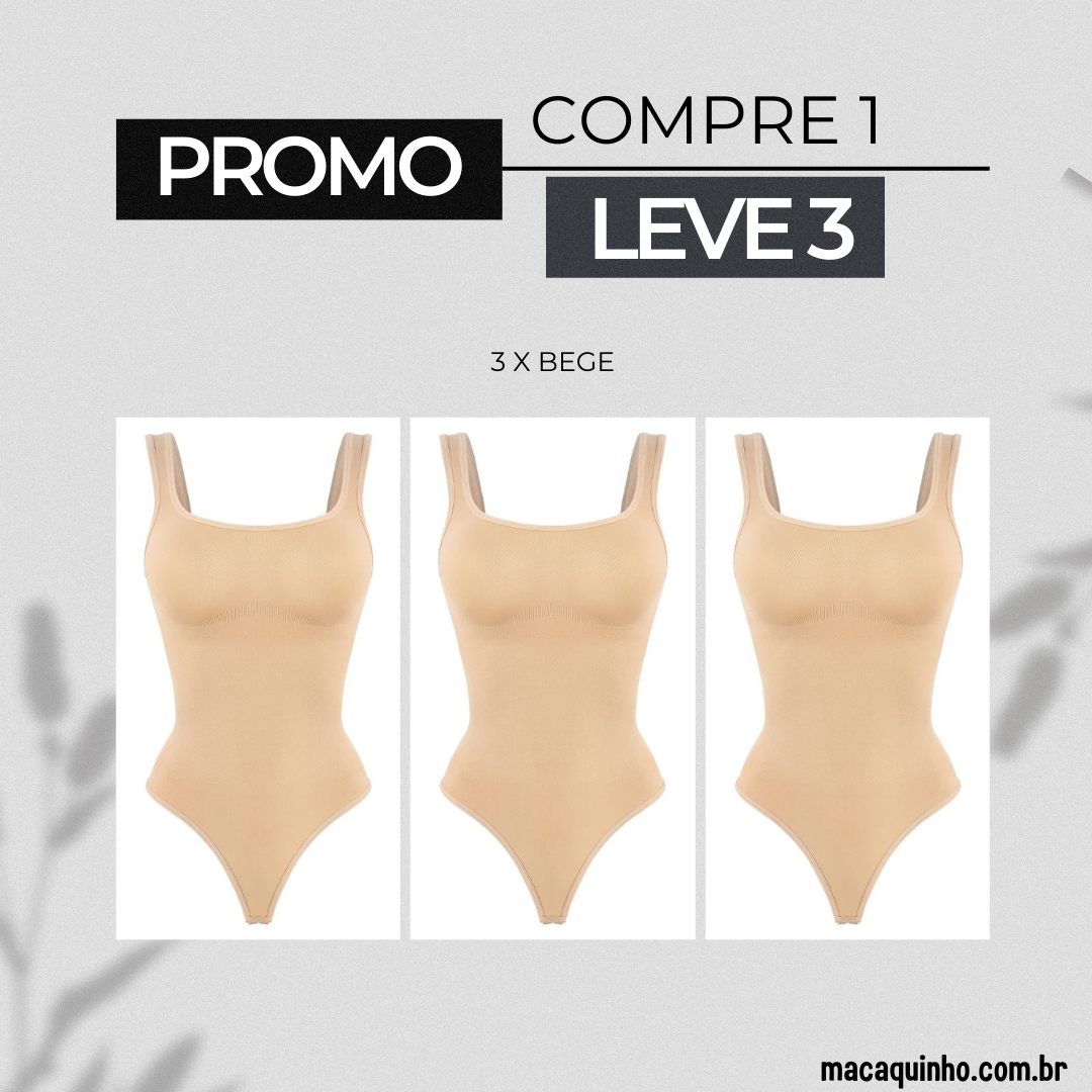 Body Slim Sem Costura Renata - COMPRE 1 LEVE 3 -