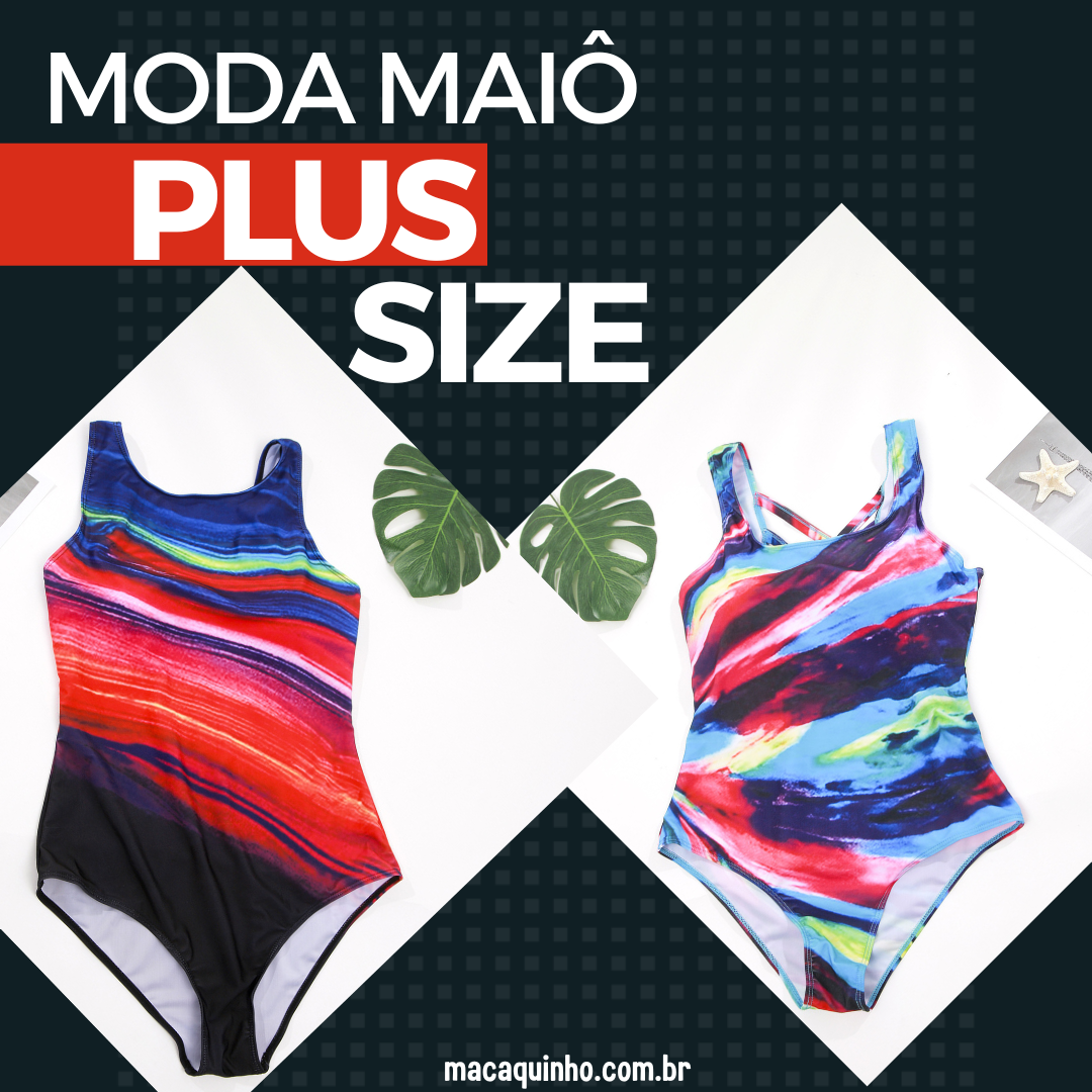 Maiô Plus Size Estampado Silvina