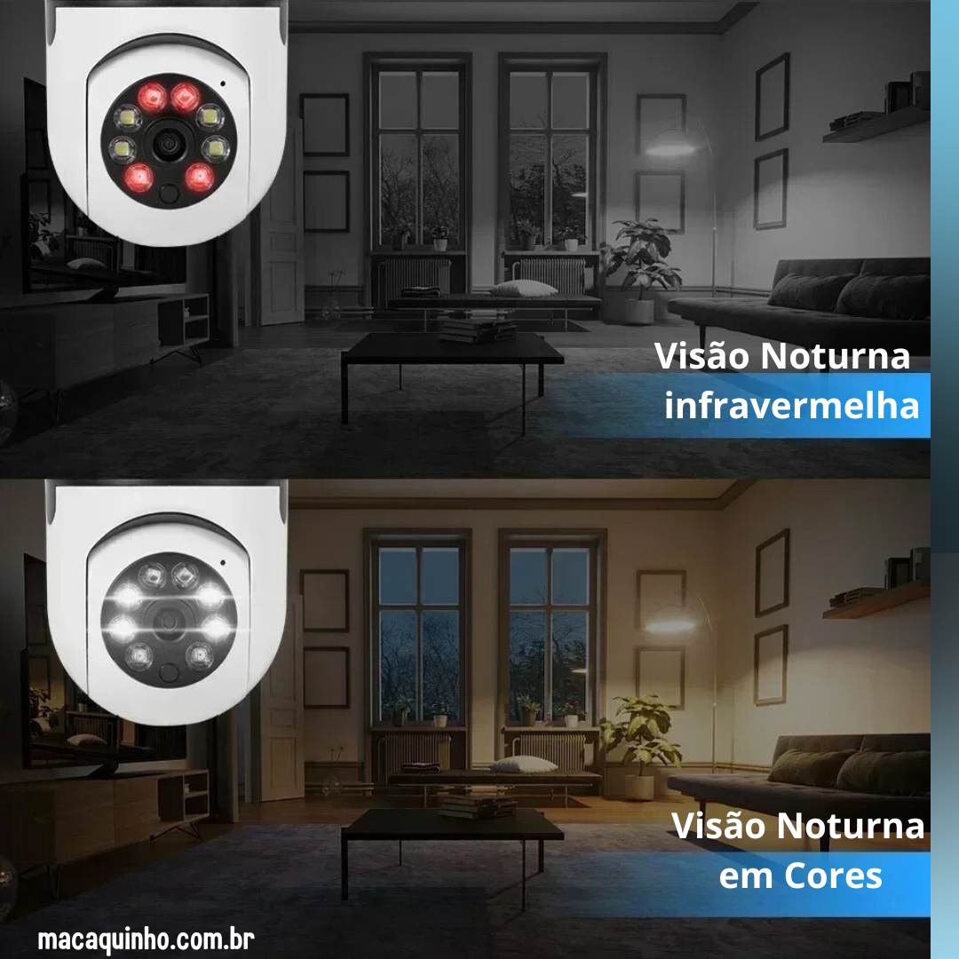 Câmera de Segurança Wifi Sem Fio 360 Zoin