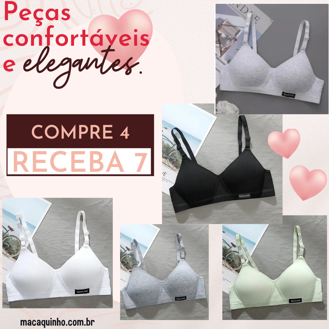 Sutiã Sem Costura Luciana - COMPRE 4 LEVE 7