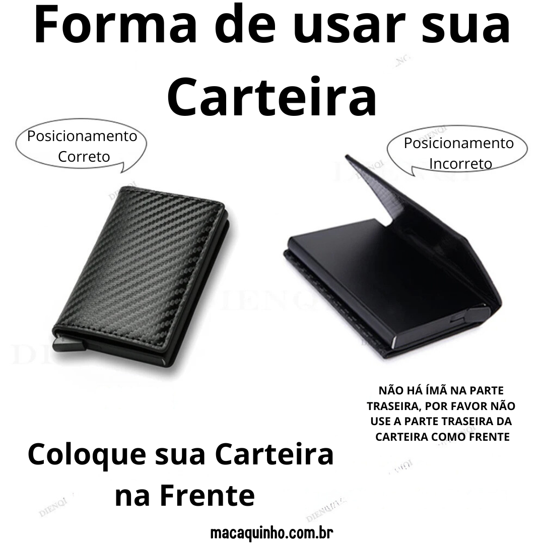 Carteira com Proteção Anti-Roubo Rfid Mourin