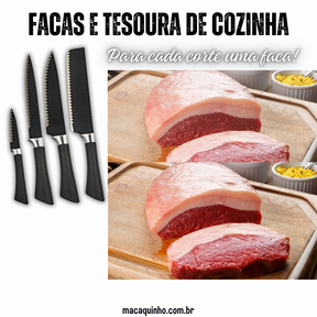 Kit Facas & Tesouras De Cozinha ISOLIN