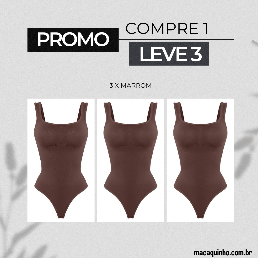 Body Slim Sem Costura Renata - COMPRE 1 LEVE 3 -